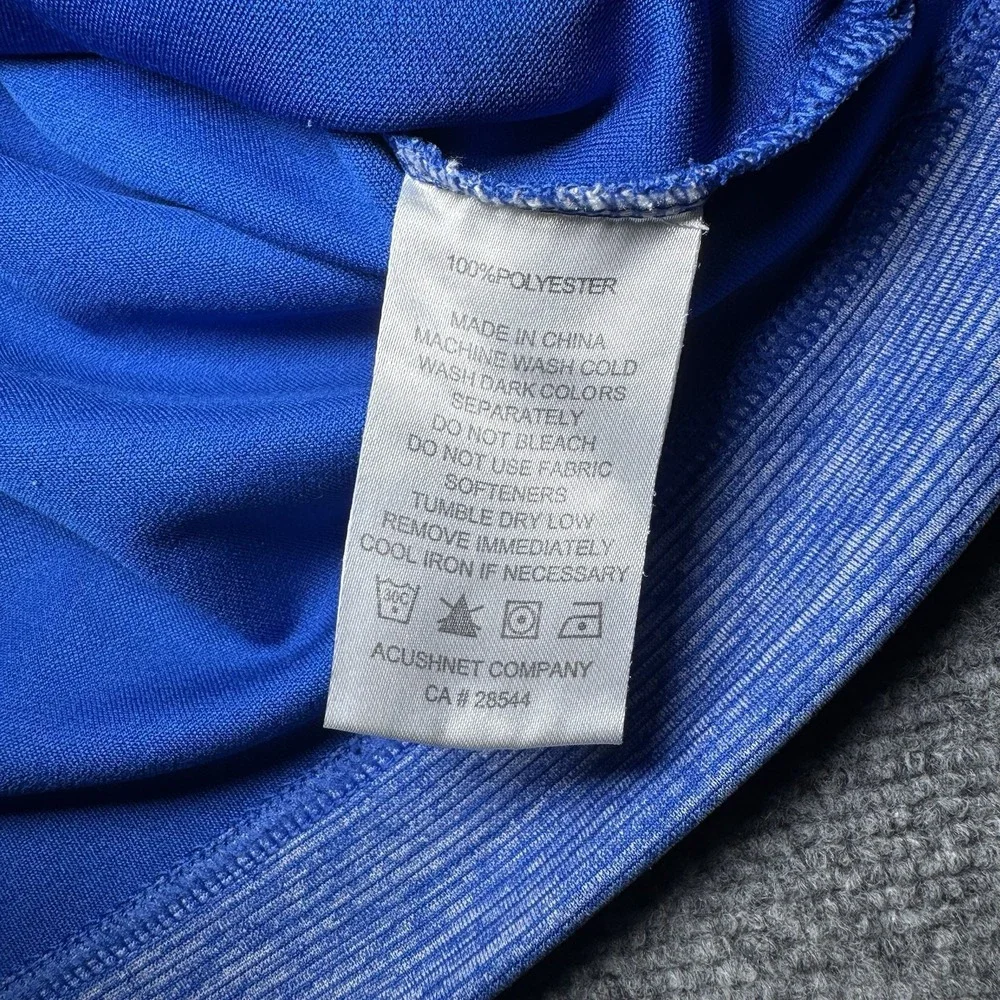 Foot Joy Pullover Quarter Zip Golf Performance Men Medium Sweater Heather Blue
